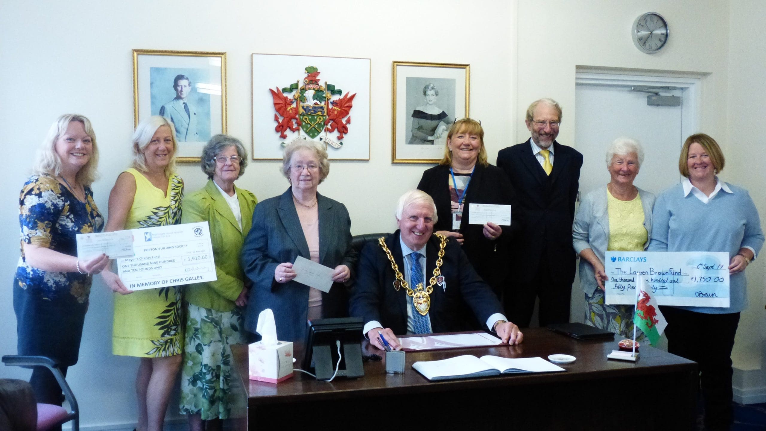 Mayor brings some cheer to Wrexham Charities