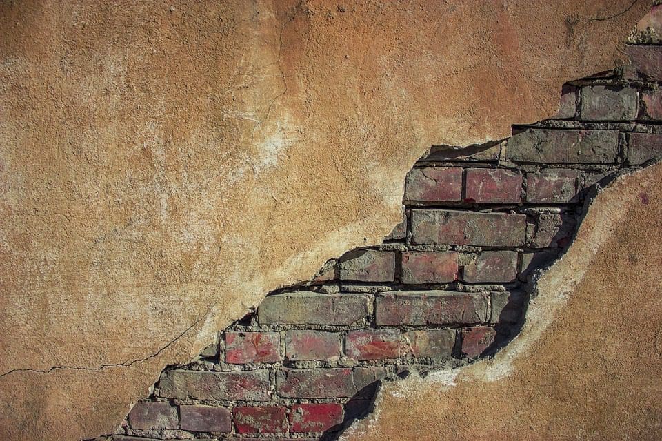 damaged wall