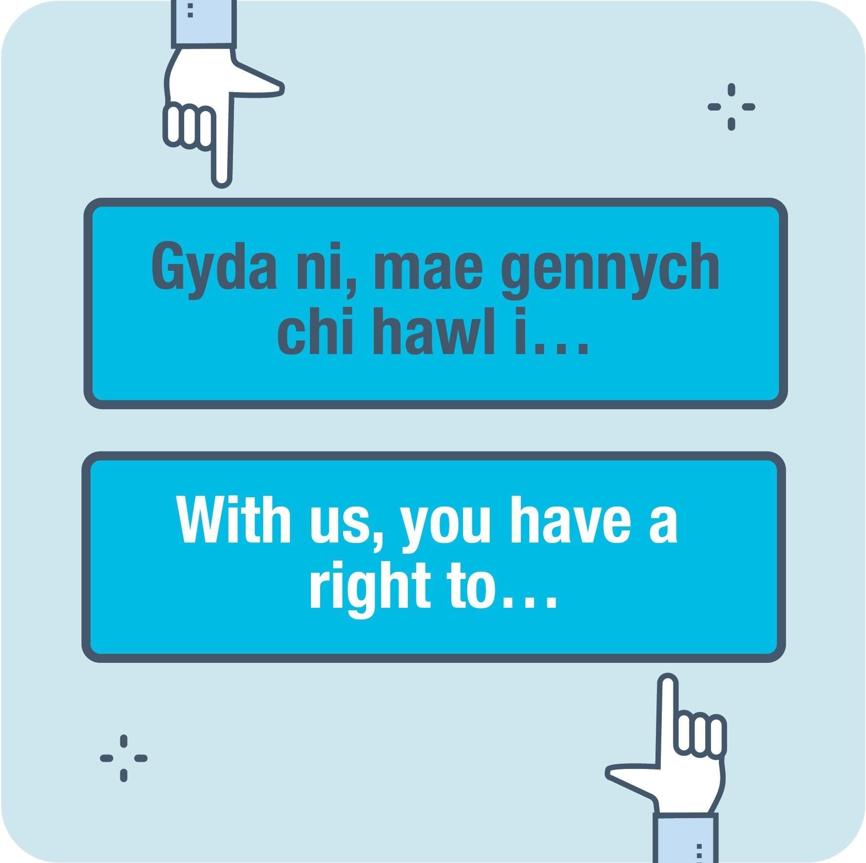 Use your Welsh Language rights with us