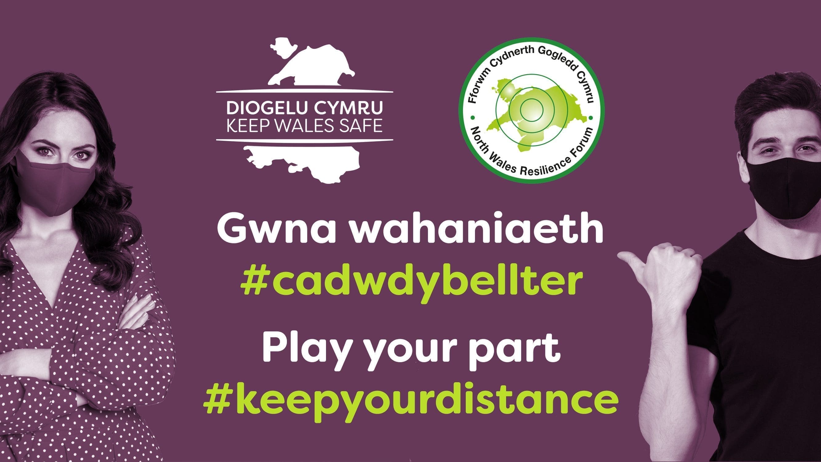 Keep your social distance plea in North Wales