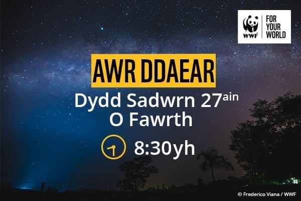 Awr Ddaear 2021 – sut gallwch gymryd rhan yn y digwyddiad byd-eang hwn