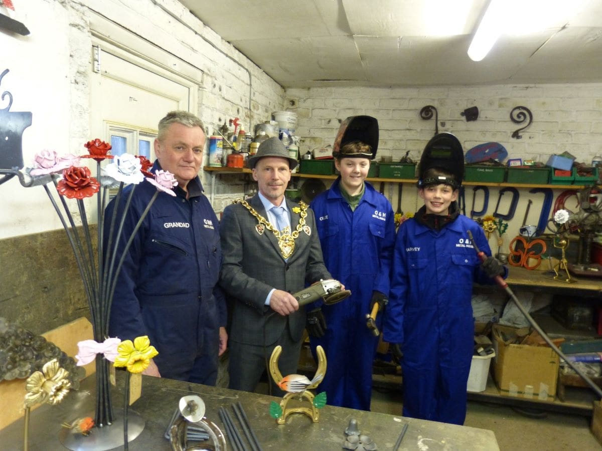 Mayor Visits Britain's Youngest Blacksmiths