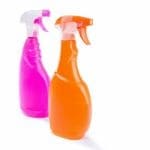 Two plastic trigger-spray bottles