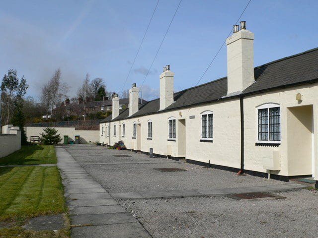 The Alms terraced houses in Ruabon