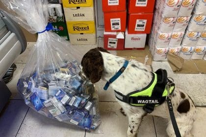 Illegal tobacco and cigarettes seized.