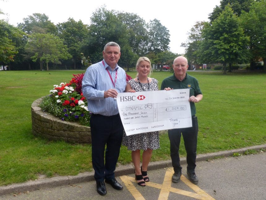 Dynamic receives big cheque after three-peaks challenge