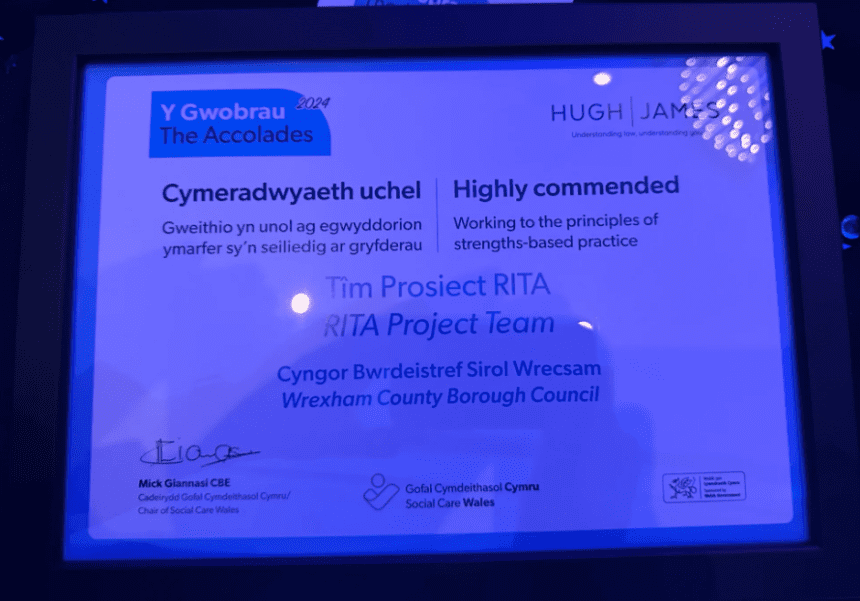 RITA Project Team highly commended by