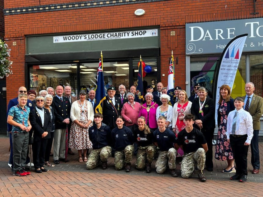 The opening of the Woody's Lodge shop in Wrexham